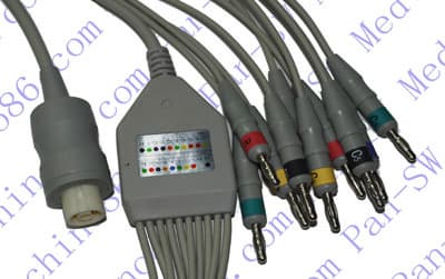 NEC integrated 10lead ECG cable with leadwire